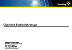 berblick Elektrofahrzeuge