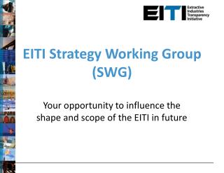 EITI Strategy Working Group (SWG)