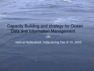 Capacity Building and strategy for Ocean Data and Information Management