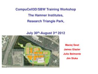 CompuCell3D/SBW Training Workshop The Hamner Institutes, Research Triangle Park,