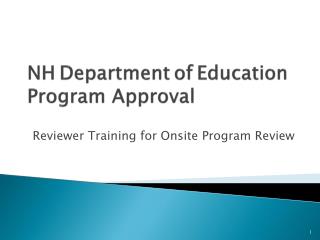 NH Department of Education Program Approval