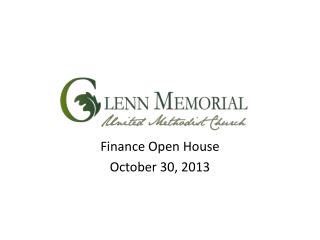 Finance Open House October 30, 2013