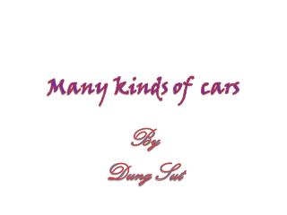 Many kinds of cars