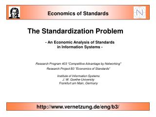 Economics of Standards