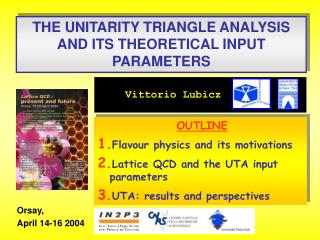 THE UNITARITY TRIANGLE ANALYSIS AND ITS THEORETICAL INPUT PARAMETERS