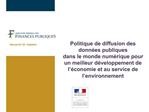 Politique de diffusion des donn es publiques dans le monde num rique pour un meilleur d veloppement de l conomie et au