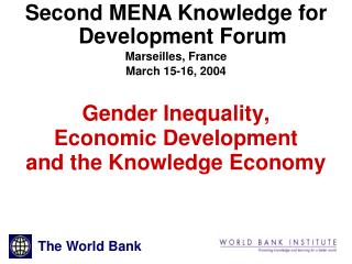 Gender Inequality, Economic Development and the Knowledge Economy