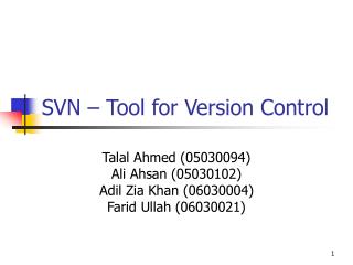 SVN – Tool for Version Control