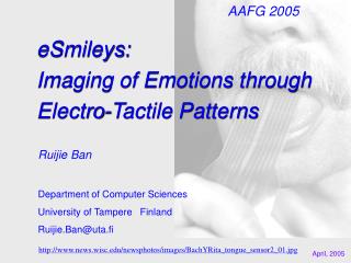 eSmileys: Imaging of Emotions through Electro-Tactile Patterns