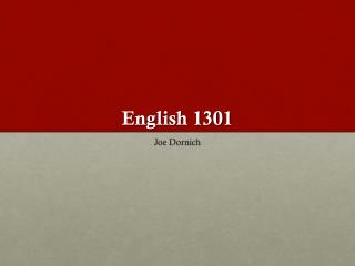 English 1301
