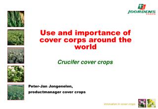 Use and importance of cover corps around the world