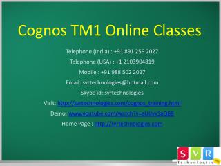 Cognos TM1 Online Classe