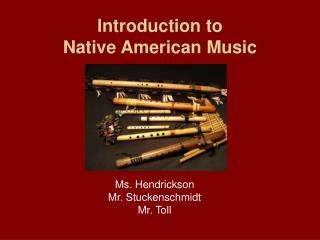 Introduction to Native American Music