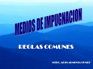 MEDIOS DE IMPUGNACION