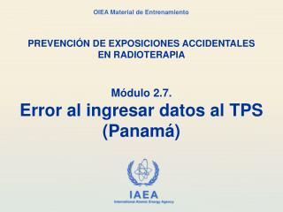 Módulo 2.7. Error al ingresar datos al TPS (Panamá)