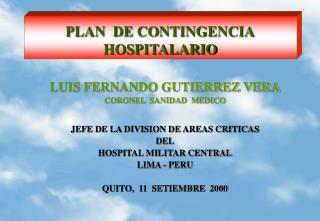 PLAN DE CONTINGENCIA HOSPITALARIO