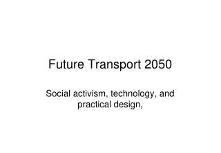Future Transport 2050