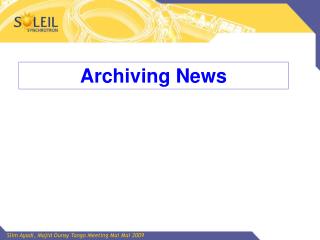 Archiving News