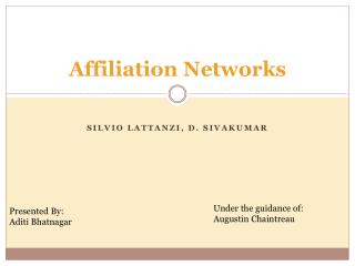 Affiliation Networks