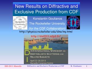New Results on Diffractive and Exclusive Production from CDF