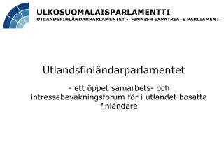 Utlandsfinländarparlamentet