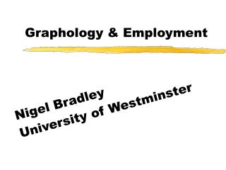 Graphology &amp; Employment