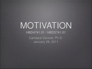 MOTIVATION HBD4741.01 / HBD5741.01