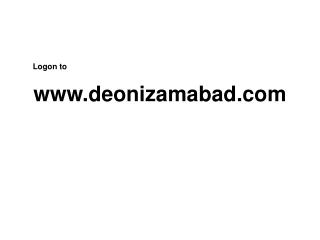 Logon to deonizamabad