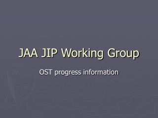 JAA JIP Working Group