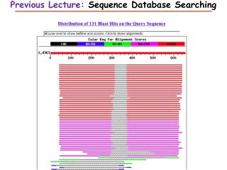 Previous Lecture: Sequence Database Searching