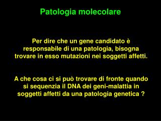Patologia molecolare