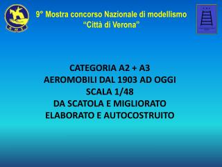 CATEGORIA A2 + A3 AEROMOBILI DAL 1903 AD OGGI SCALA 1/48 DA SCATOLA E MIGLIORATO