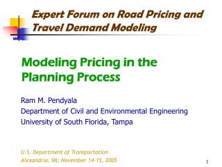 Modeling Pricing in the Planning Process