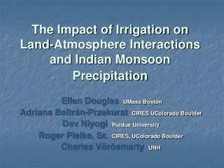 The Impact of Irrigation on Land-Atmosphere Interactions and Indian Monsoon Precipitation