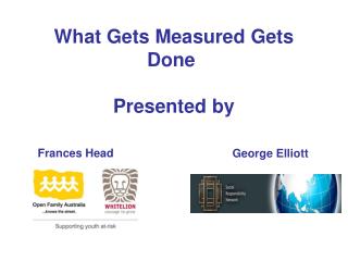 What Gets Measured Gets Done  Presented by
