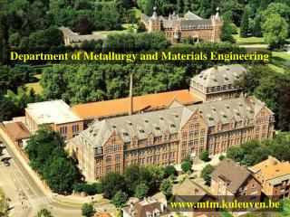 Department of Metallurgy and Materials Engineering