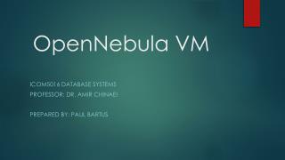 OpenNebula VM
