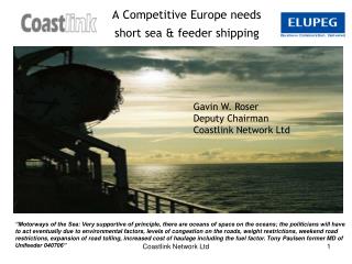 A Competitive Europe needs short sea &amp; feeder shipping