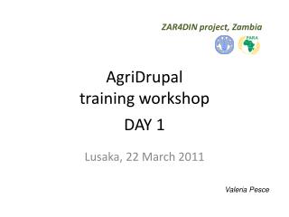 AgriDrupal training workshop DAY 1