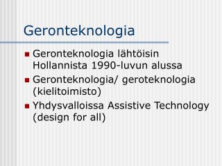 Geronteknologia