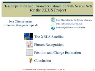 Class Separation and Parameter Estimation with Neural Nets for the XEUS Project