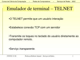 Emulador de terminal – TELNET