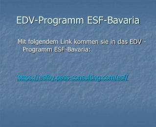 EDV-Programm ESF-Bavaria