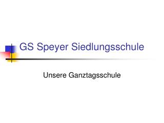 GS Speyer Siedlungsschule