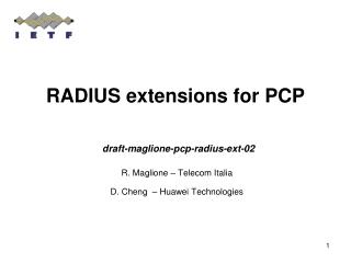 RADIUS extensions for PCP