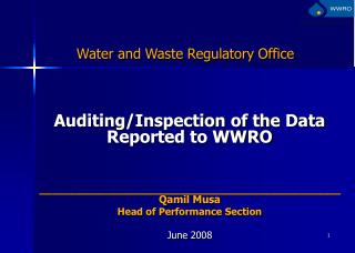Water and Waste Regulatory Office