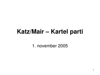 Katz/Mair – Kartel parti