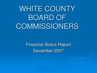 WHITE COUNTY BOARD OF COMMISSIONERS