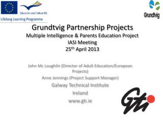 John Mc Lo ughlin (Director of Adult Education/European Projects)