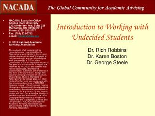 Introduction to Working with Undecided Students